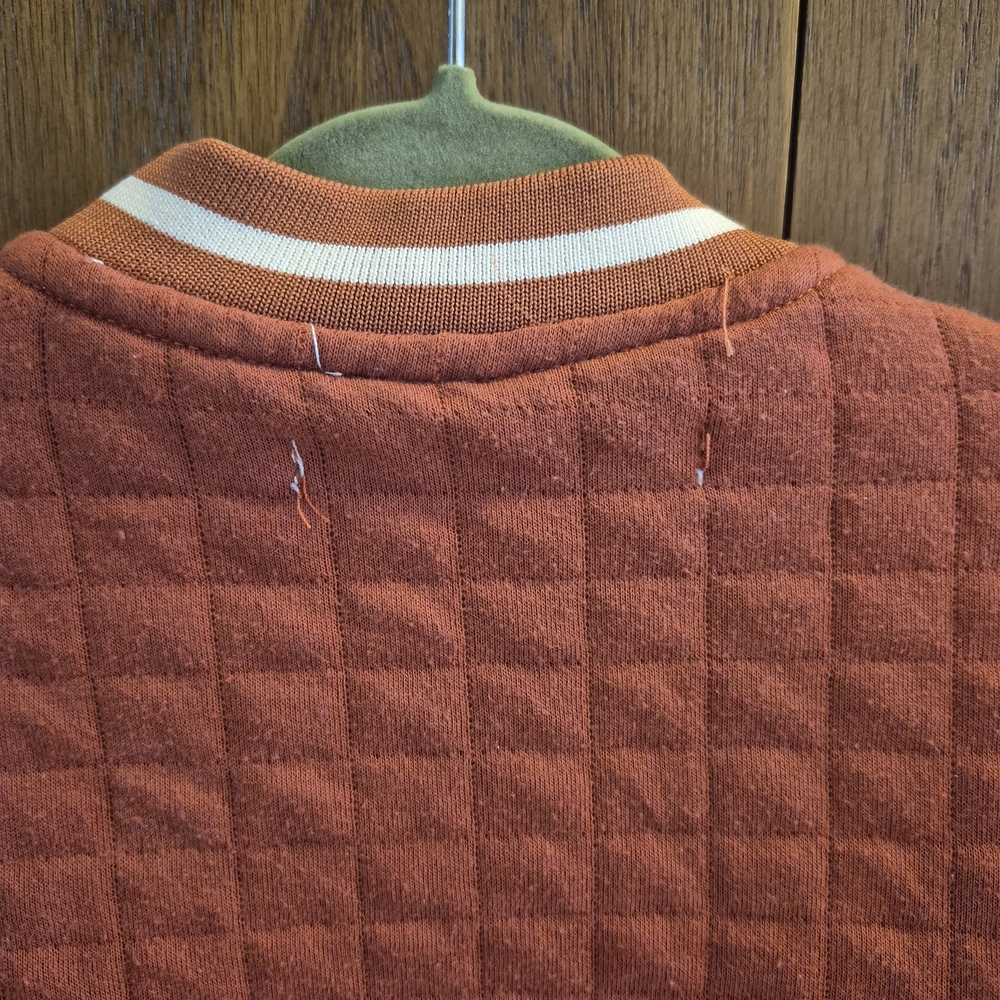 Red and White Quilted Varsity Jacket 12 M - Picture 3 of 4